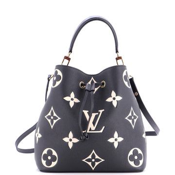 Louis Vuitton NeoNoe Handbag Bicolor Monogram Empreinte Giant MM