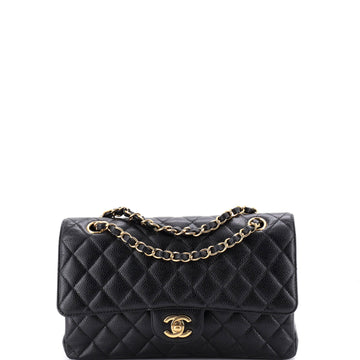Chanel Classic Double Flap Bag Quilted Caviar Medium