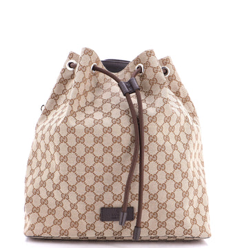 Gucci Drawstring Backpack GG Canvas Medium