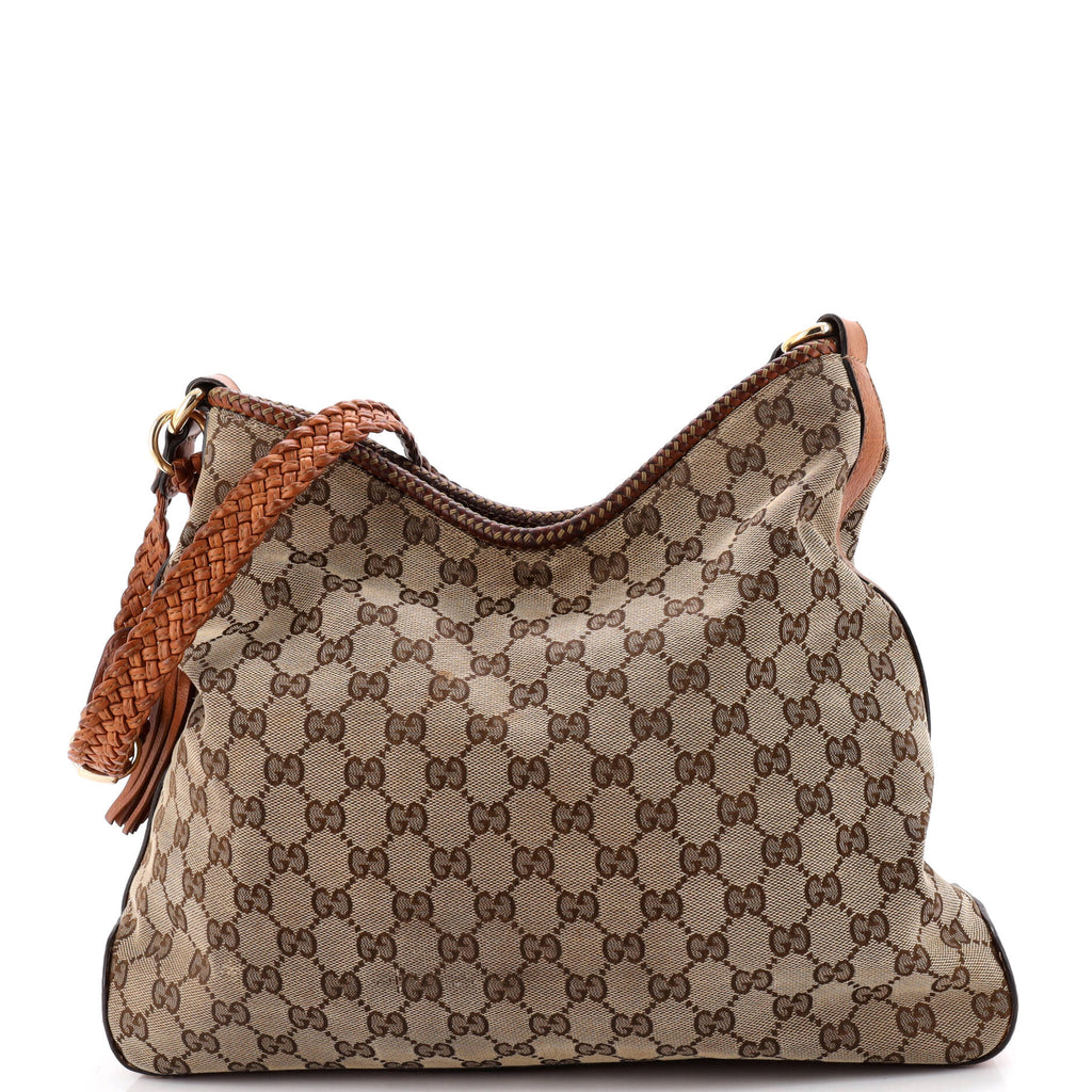GUCCIバック Gucci Marrakech Hobo GG Canvas Medium Black 4139752