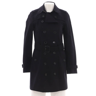 Burberry Women's Kensington Mid-Length Trench Coat Cotton