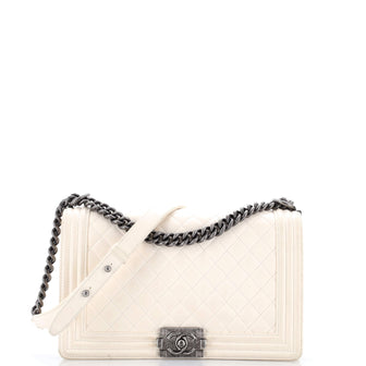 Chanel Boy Flap Bag Quilted Calfskin New Medium