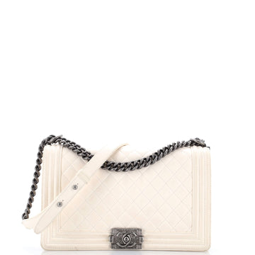 Chanel Boy Flap Bag Quilted Calfskin New Medium