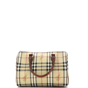 Burberry Chester Satchel Haymarket Coated Canvas Small