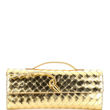 Bottega Veneta Andiamo Top Handle Clutch Intrecciato Nappa Long