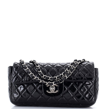 Chanel Classic Single Flap Bag Quilted Patent East West