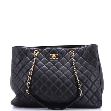 Chanel Classic CC Shopping Tote Quilted Caviar Large
