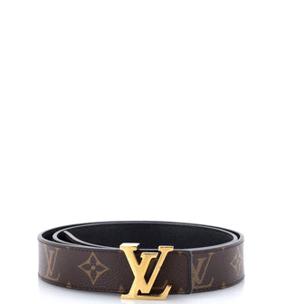 Louis Vuitton LV Initiales Reversible Belt Monogram Canvas and Leather Medium