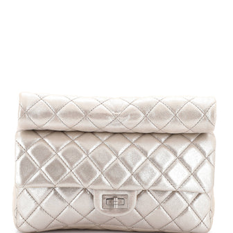 Chanel Reissue Roll Clutch Quilted Iridescent Calfskin Medium