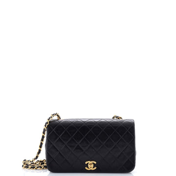 Chanel Vintage Full Flap Bag Quilted Lambskin Medium