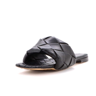 Bottega Veneta Women's Lido Flat Sandals Maxi Intrecciato Leather