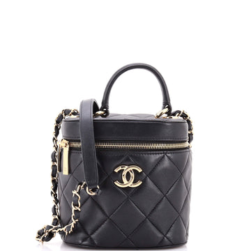 Chanel Trendy CC Top Handle Vanity Case Quilted Lambskin Small