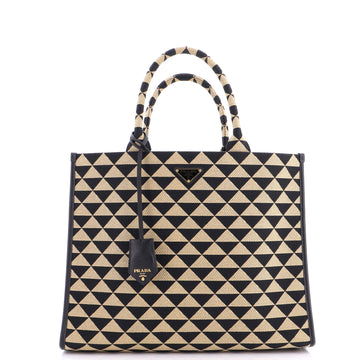 Prada Symbole Shopper Tote Jacquard Large