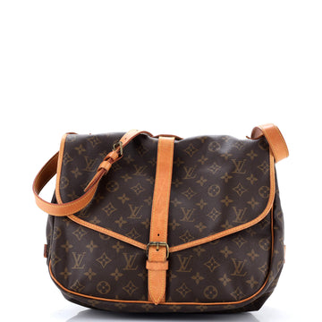 Louis Vuitton Saumur Handbag Monogram Canvas 35