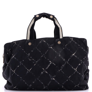 Chanel Travel Line Boston Bag Printed Nylon Medium