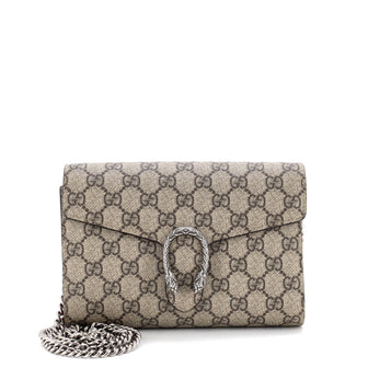Gucci Dionysus Chain Wallet GG Coated Canvas Small