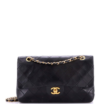 Chanel Vintage Classic Double Flap Bag Quilted Lambskin Medium