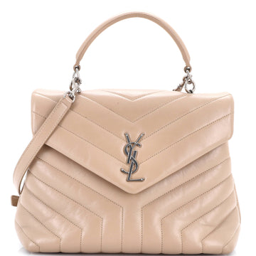Saint Laurent LouLou Top Handle Bag Matelasse Chevron Leather Medium