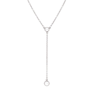 Tiffany & Co. Elsa Peretti Diamonds By The Yard Lariat Necklace Platinum with Diamonds .19CT