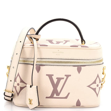 Louis Vuitton Vanity Handbag Bicolor Monogram Empreinte Giant PM