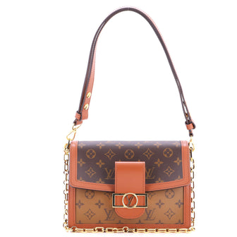 Louis Vuitton Dauphine Shoulder Bag Reverse Monogram Canvas MM