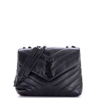 Saint Laurent Loulou Shoulder Bag Matelasse Chevron Leather Small
