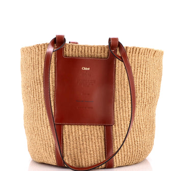 Chloe x Mifuko Basket Tote Raffia with Leather Large