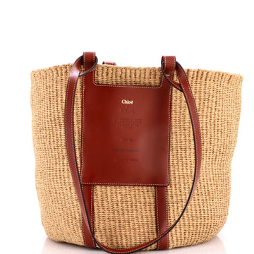 Chloe x Mifuko Basket Tote Raffia with Leather Large