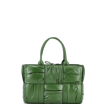 Bottega Veneta Arco Tote Maxi Intrecciato Plisse Leather Small