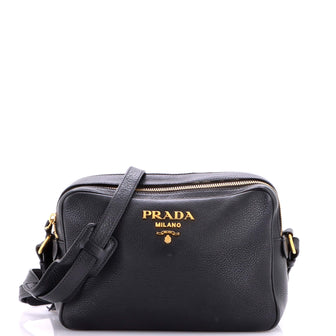 Prada Double Zip Camera Bag Vitello Daino