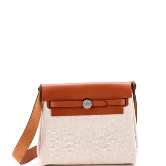 Hermes Herbag Zip Toile and Leather 20