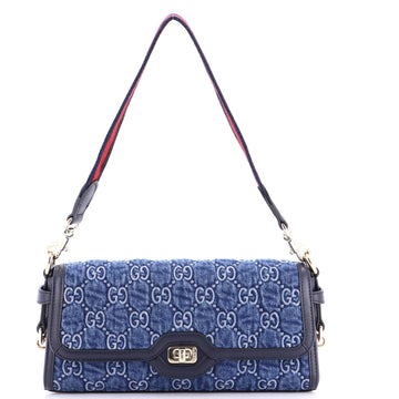 Gucci Luce Shoulder Bag GG Denim Small