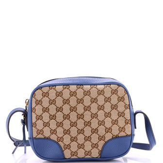 Gucci Bree Disco Crossbody Bag GG Canvas with Leather Mini