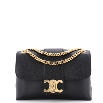 Celine Victoire Flap Shoulder Bag Leather Teen