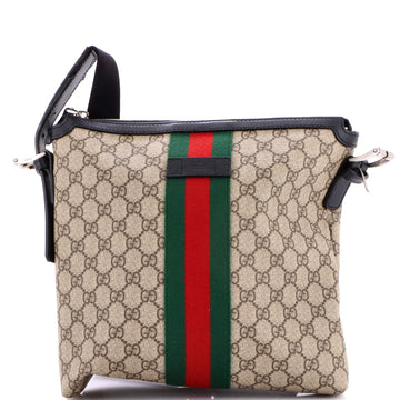 Gucci Web Messenger Bag GG Coated Canvas Medium