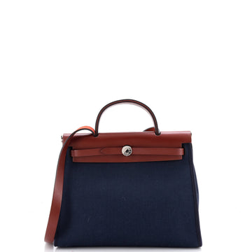 Hermes Herbag Zip Leather and Toile 31