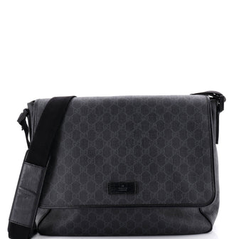 Gucci Flap Messenger Bag GG Coated Canvas Medium