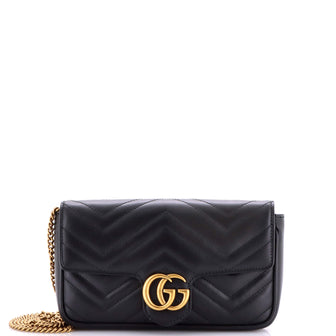 Gucci GG Marmont Wallet on Chain Matelasse Leather Mini