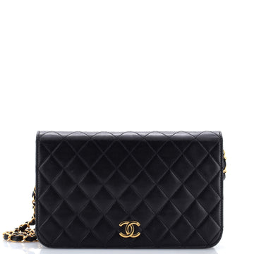 Chanel Vintage Full Flap Bag Quilted Lambskin Medium