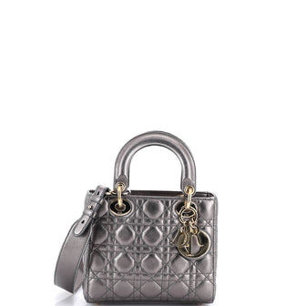 Christian Dior My ABCDior Lady Dior Bag Metallic Cannage Quilt Leather
