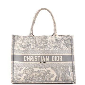 Christian Dior Book Tote Embroidered Canvas Medium