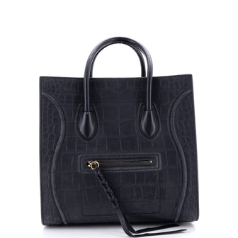 Celine Phantom Bag Crocodile Embossed Leather Medium