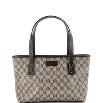 Gucci Plus Tote GG Coated Canvas with Leather Small