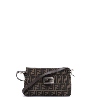 Fendi Vintage Pocket Shoulder Bag Zucca Canvas Small