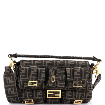 Fendi Multipocket Baguette Bag Zucca Canvas