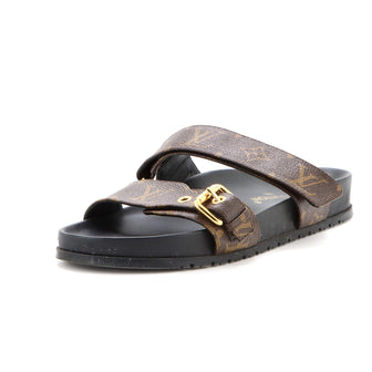 Louis Vuitton Women's Bom Dia Flat Mules Monogram Canvas