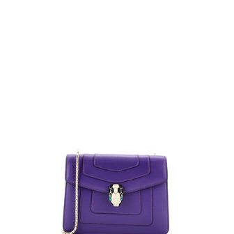 Bvlgari Serpenti Forever Square Shoulder Bag Leather Small