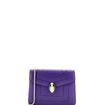 Bvlgari Serpenti Forever Square Shoulder Bag Leather Small