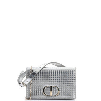 Christian Dior 30 Montaigne 2-in-1 Pouch Micro Cannage Metallic Calfskin