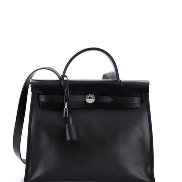 Hermes Herbag Zip Berline Vache Canvas and Leather 31